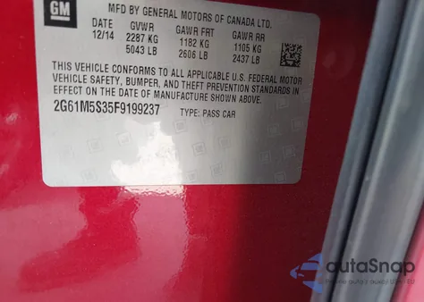 2015 Cadillac Xts Luxury from USA, damaged, VIN 2G61M5S35F9199237